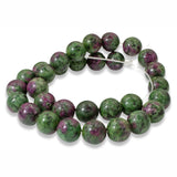 Ruby Zoisite 12mm Gemstone Beads, Lush Green & Pink Round Stone for DIY Jewelry
