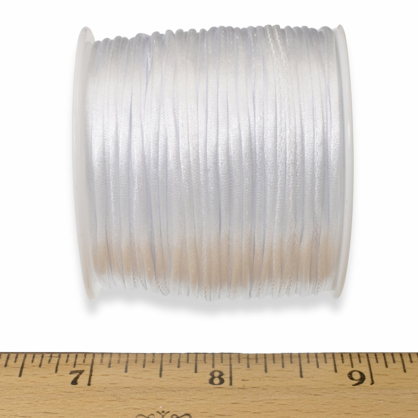 White Satin Nylon Cord - 1mm Smooth String - 30 Meter Spool - DIY Jewelry Cord