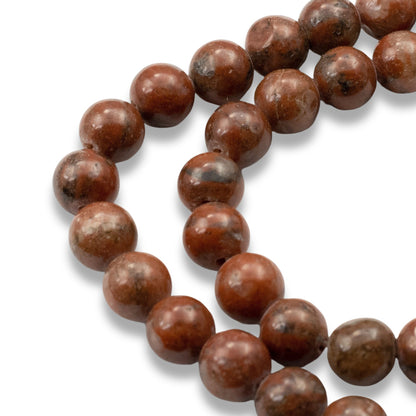 Brazil Agate Beads: 6mm Round Reddish Brown Gemstone Strand Natural Stone Jewelry Making Supplies 60pcs