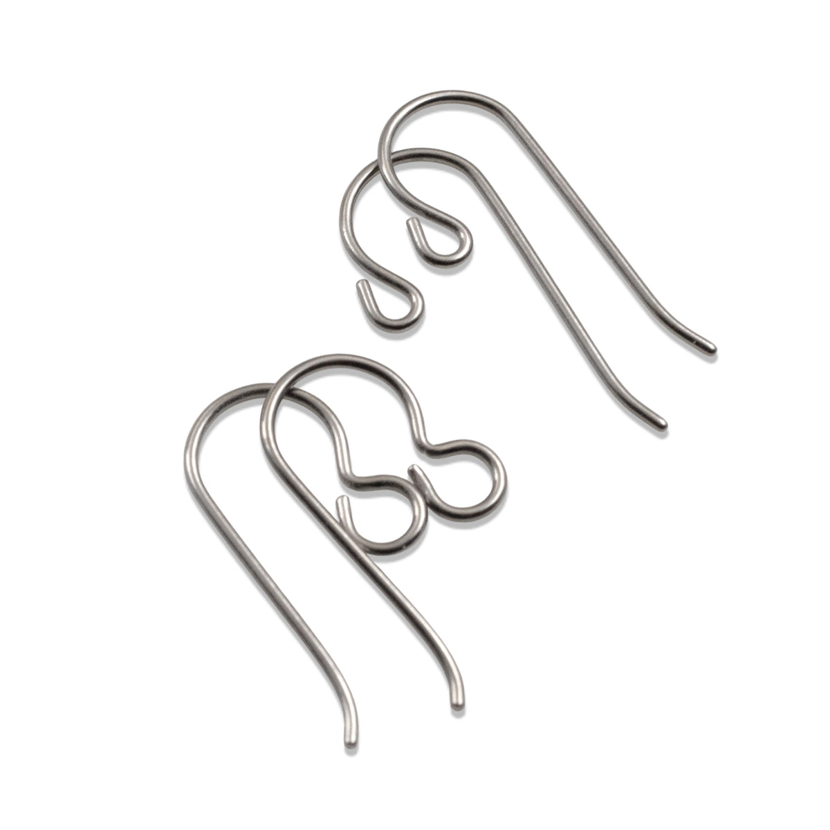 10 Pairs Titanium Ear Wire Starter Set, Hypoallergenic Earring Hooks for Sensitive Ears, Regular & Front Loop Variety