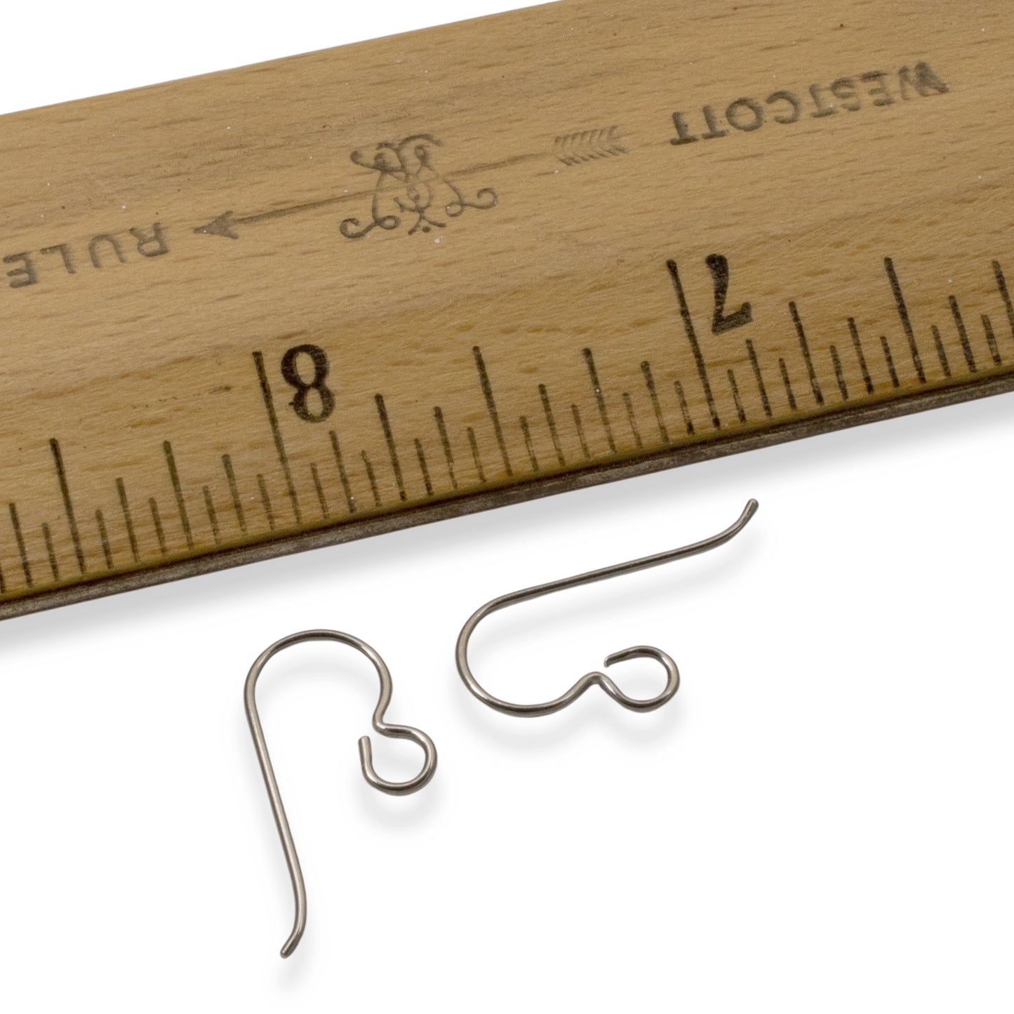 Titanium Ear Wires 50-Pack, Hypoallergenic Earring Hooks USA Made Sensitive Ears