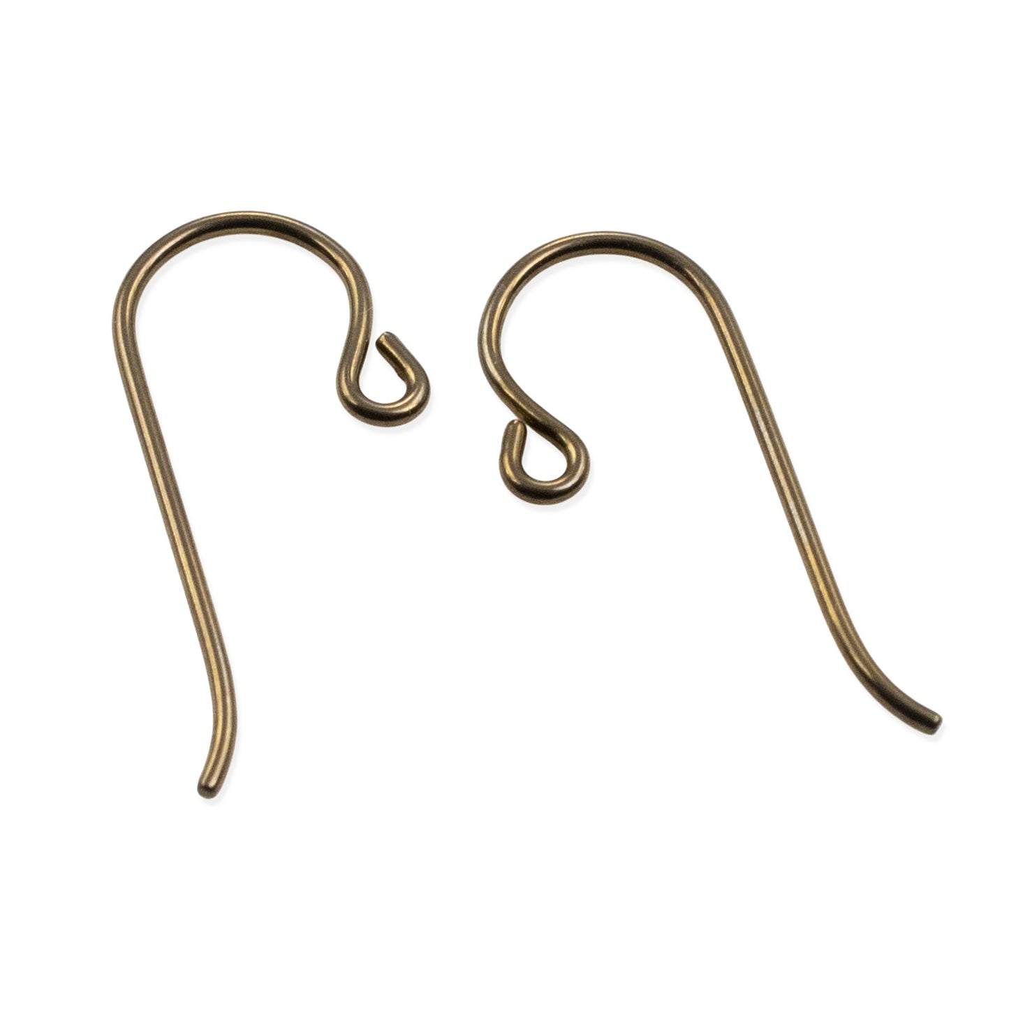 10-Pack Antique Brass Niobium Small Loop Ear Wires: Hypoallergenic French Hook