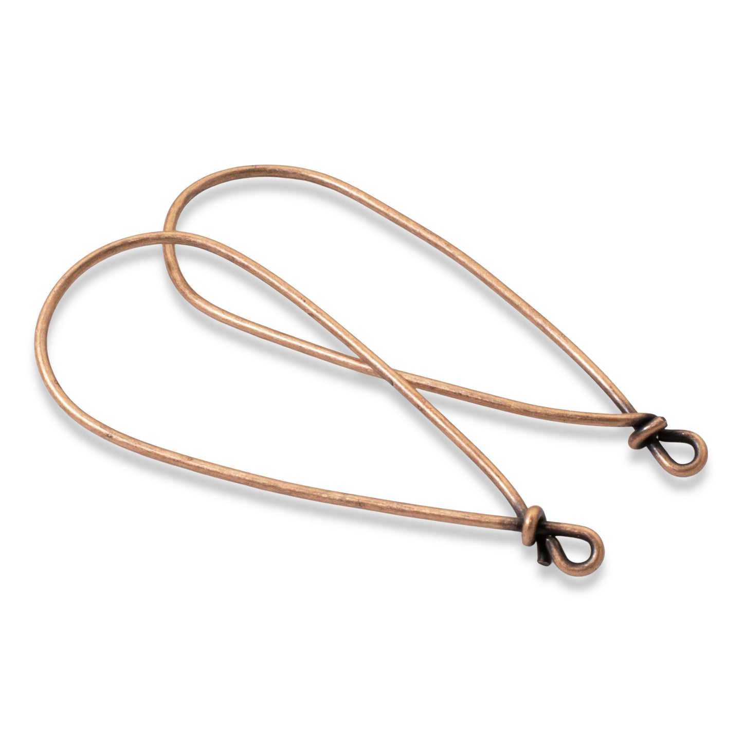 Large Copper Drop Frames, 2-Pack Teardrop Earring Findings, Wire Base for DIY Jewelry