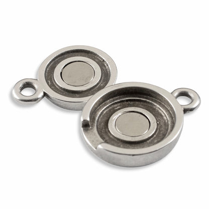 Lotus Magnetic Clasp Silver: Easy Close Floral Jewelry Findings