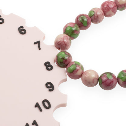 Pink Rain Flower Stone Beads: 8mm Natural Gemstone Spring Garden Jewelry 15" Strand