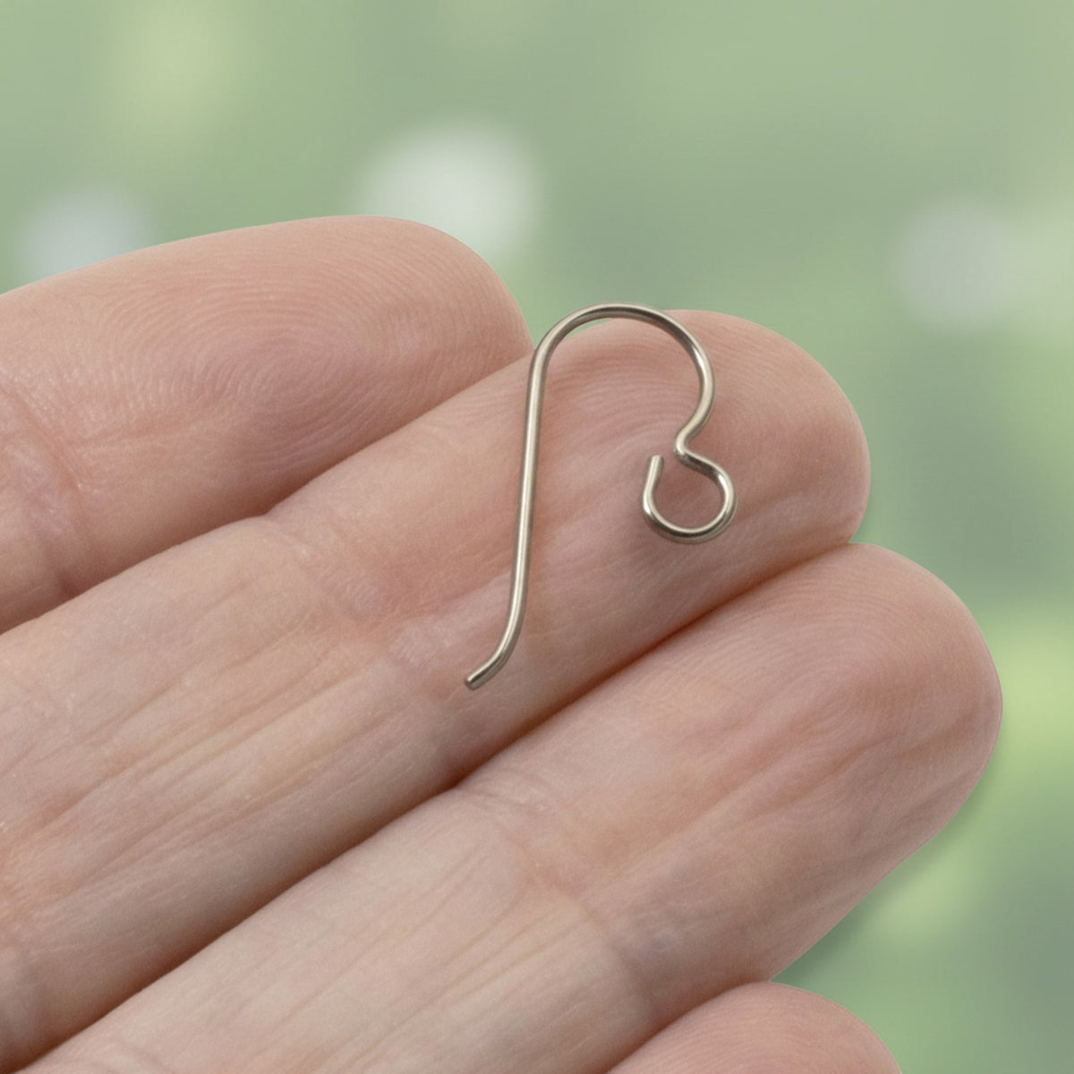 Titanium Ear Wires 50-Pack, Hypoallergenic Earring Hooks USA Made Sensitive Ears