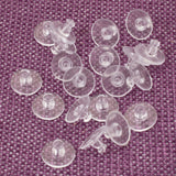 50 Pairs TierraCast Clear Earring Backs, Comfort Clutch Design for Secure Hold