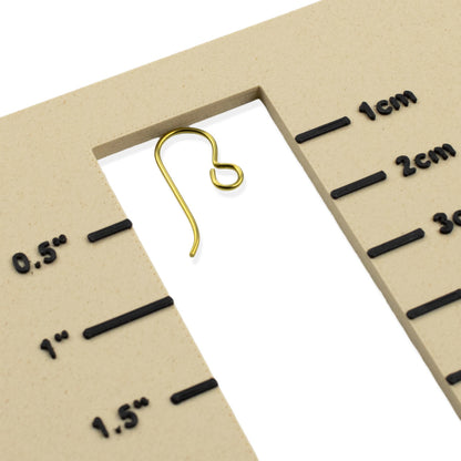 Yellow Niobium Ear Wires: Hypoallergenic French Hook 20 Gauge 8x20mm USA Made 10-Pack