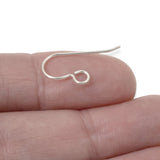 10 Sterling Silver Ear Wires - Regular Loop - USA Made - French Earring Hooks