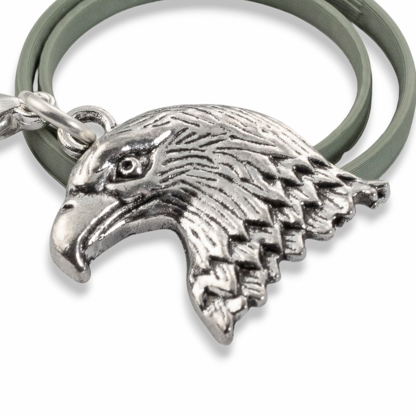 Eagle Gear Tag: Silver Bald Eagle Clip On Charm Men's Patriotic Accessory
