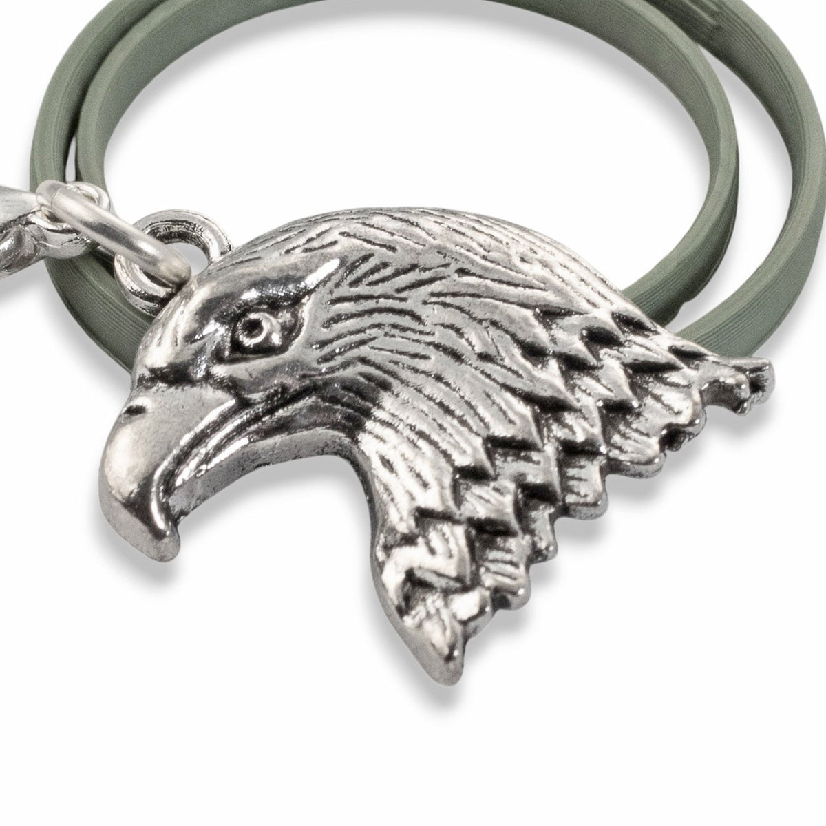 Eagle Gear Tag: Silver Bald Eagle Clip On Charm Men's Patriotic Accessory