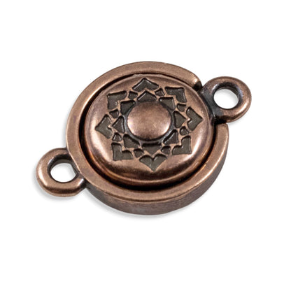 Lotus Magnetic Clasp Copper: Easy Close Floral Jewelry Findings