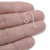 10 Sterling Silver Ear Wires - Regular Loop - USA Made - French Earring Hooks
