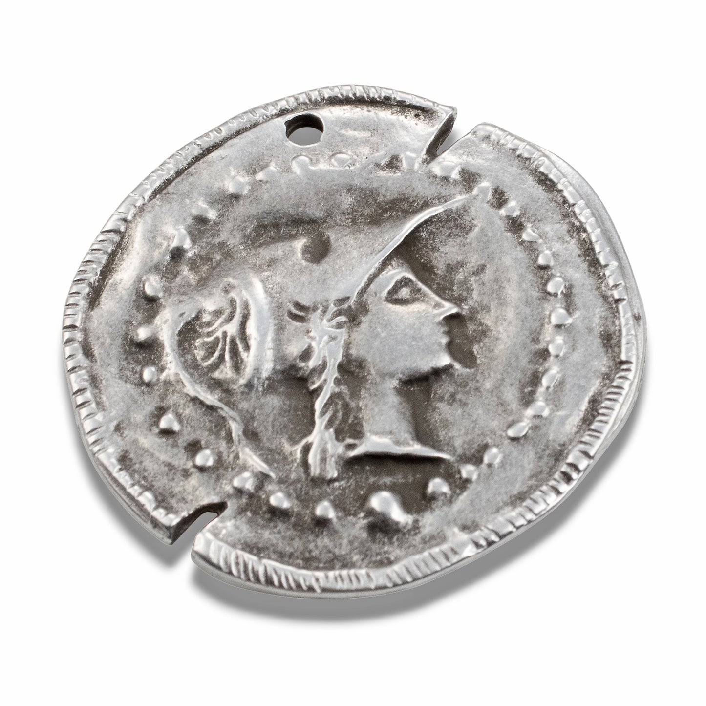 Athena Pendant: Greek Goddess Of Wisdom Silver-Plated 34mm Mythology Gift 1Pc