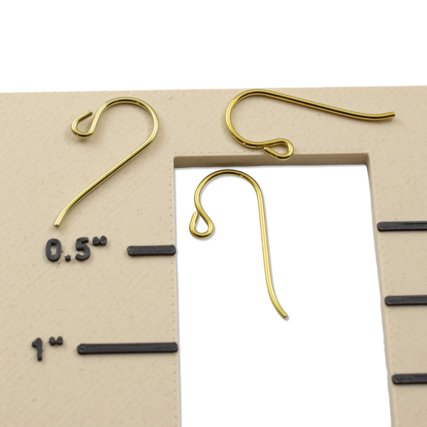 Yellow Niobium Small Loop Ear Wires: Hypoallergenic French Hook, 10-Pack