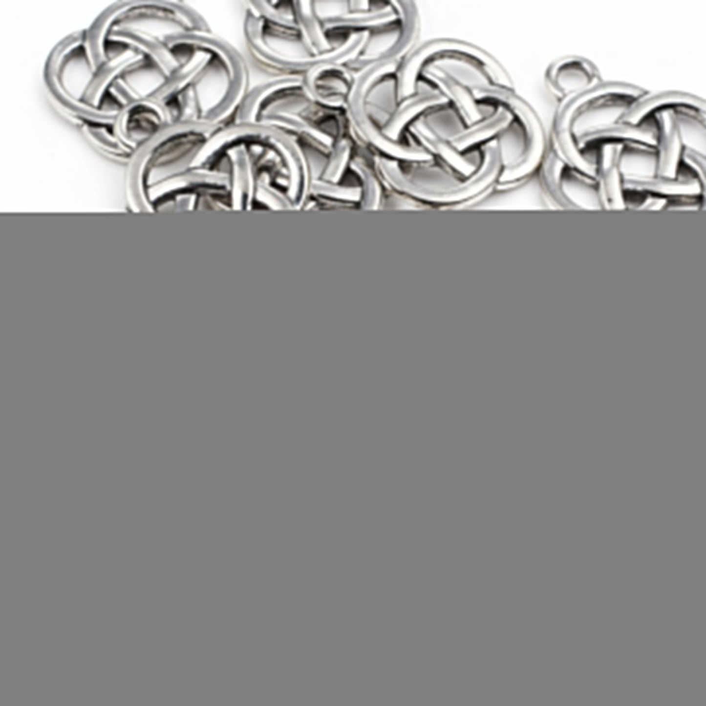 20 Celtic Knot Charms Silver Metal Pendants Irish Heritage DIY Craft Supplies
