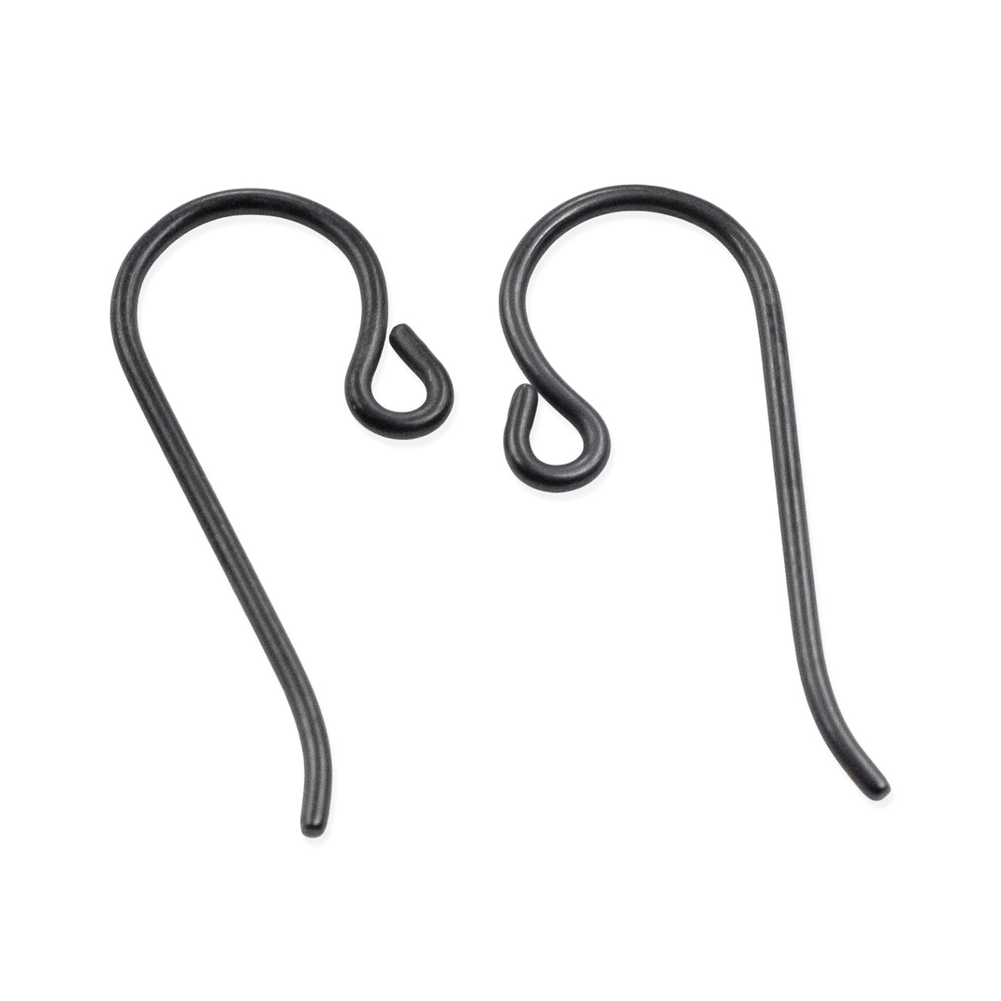 10-Pack Black Niobium Small Loop Ear Wires: Hypoallergenic French Hook 20 Gauge