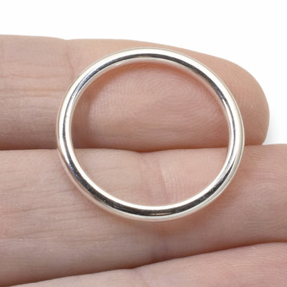 Open Frame Hoop Sterling Silver 25mm Charm Holders 2-Pack Nunn Design USA