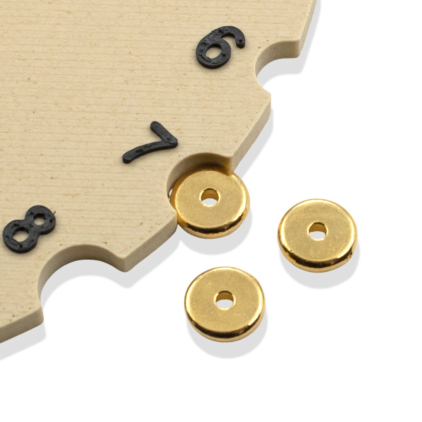 Gold Disk Spacer Beads 7mm: 24k Gold Plated Heishi 10-Pack Contemporary Design