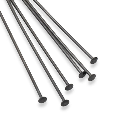 Black Niobium Head Pins 20G 1.5" Hypoallergenic USA Made 20pk for Sensitive Ears