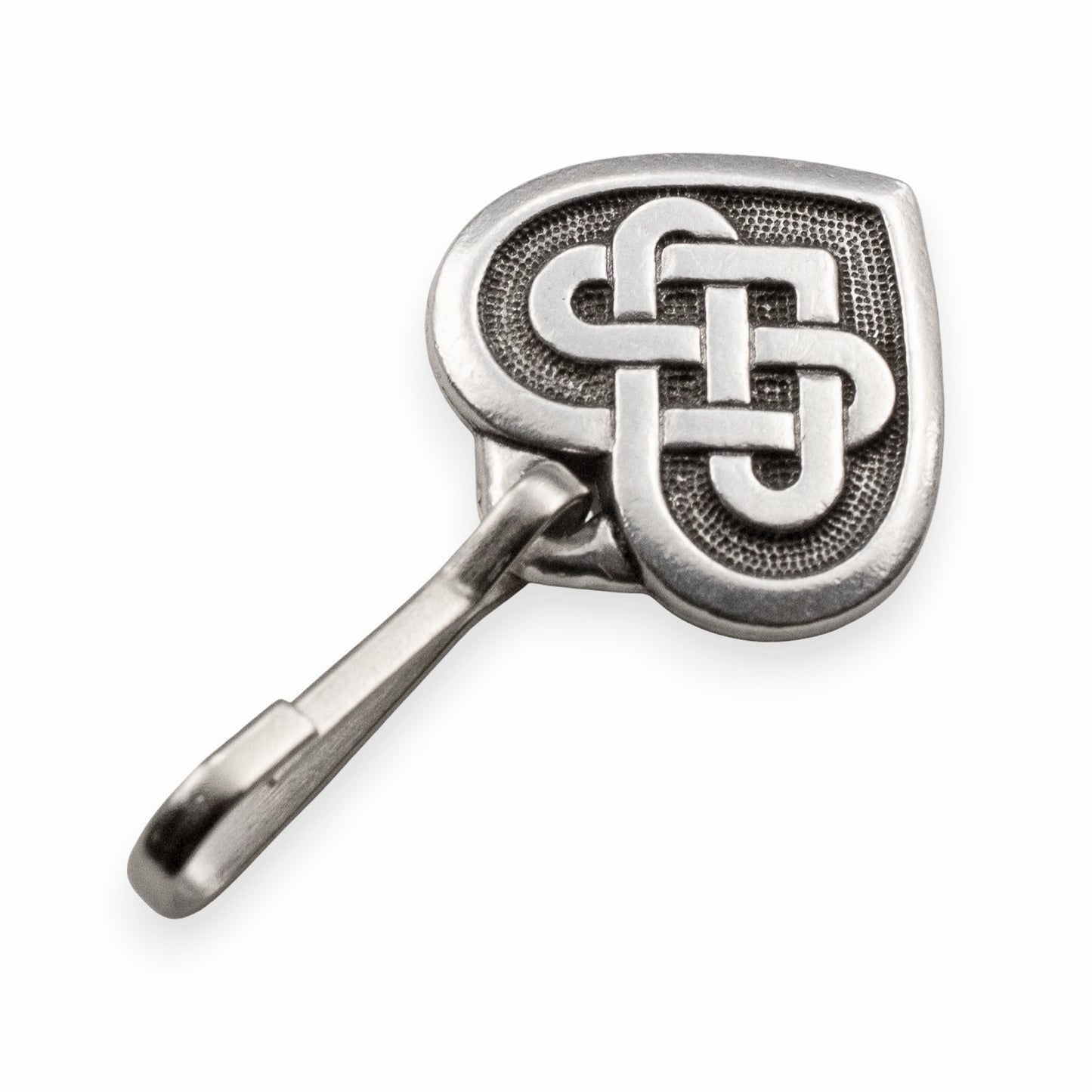 Celtic Heart Zipper Charm, Pewter Knot, Bag Accessory, Keychain Purse Decoration