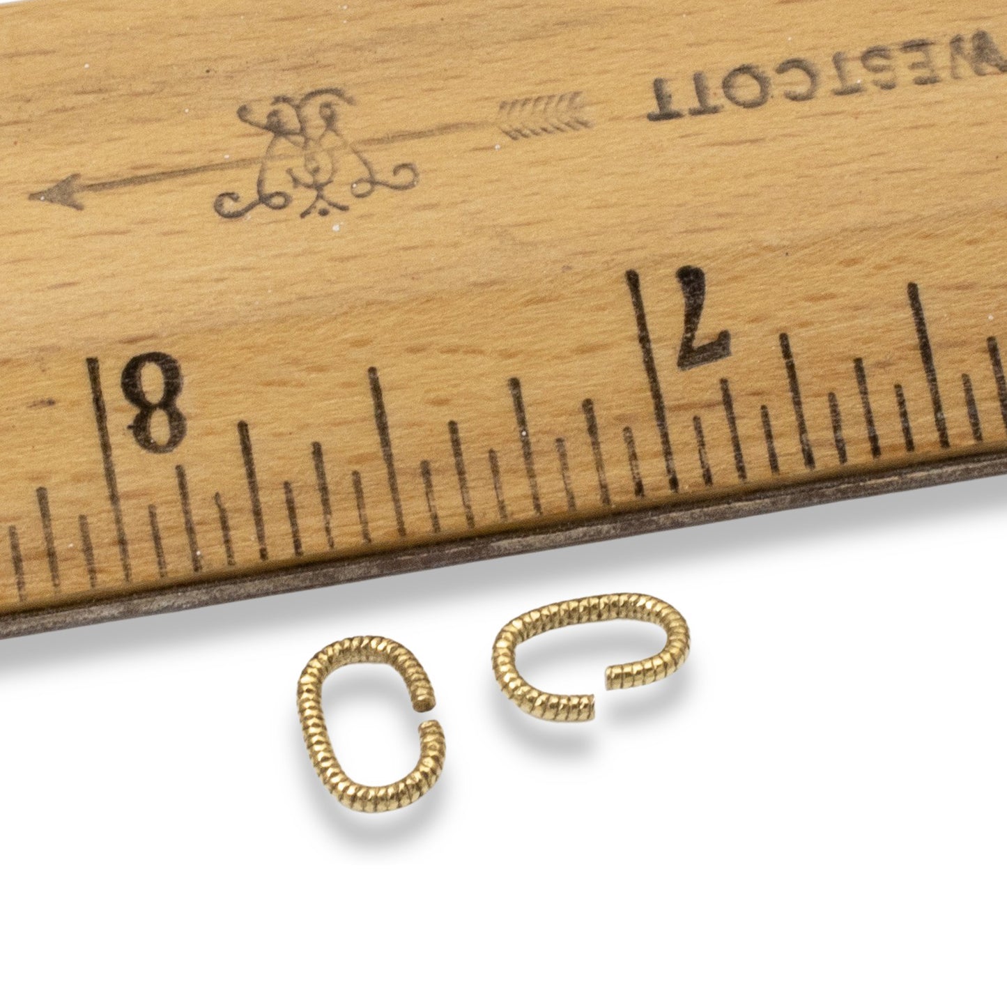 Antique Gold Textured Oval Jump Rings, 10-Pack Premium Nunn Design Jewelry Findings