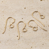 4 Premium Gold Filled Ear Wires - Regular Loop - 14/20 Gold Filled - USA Made