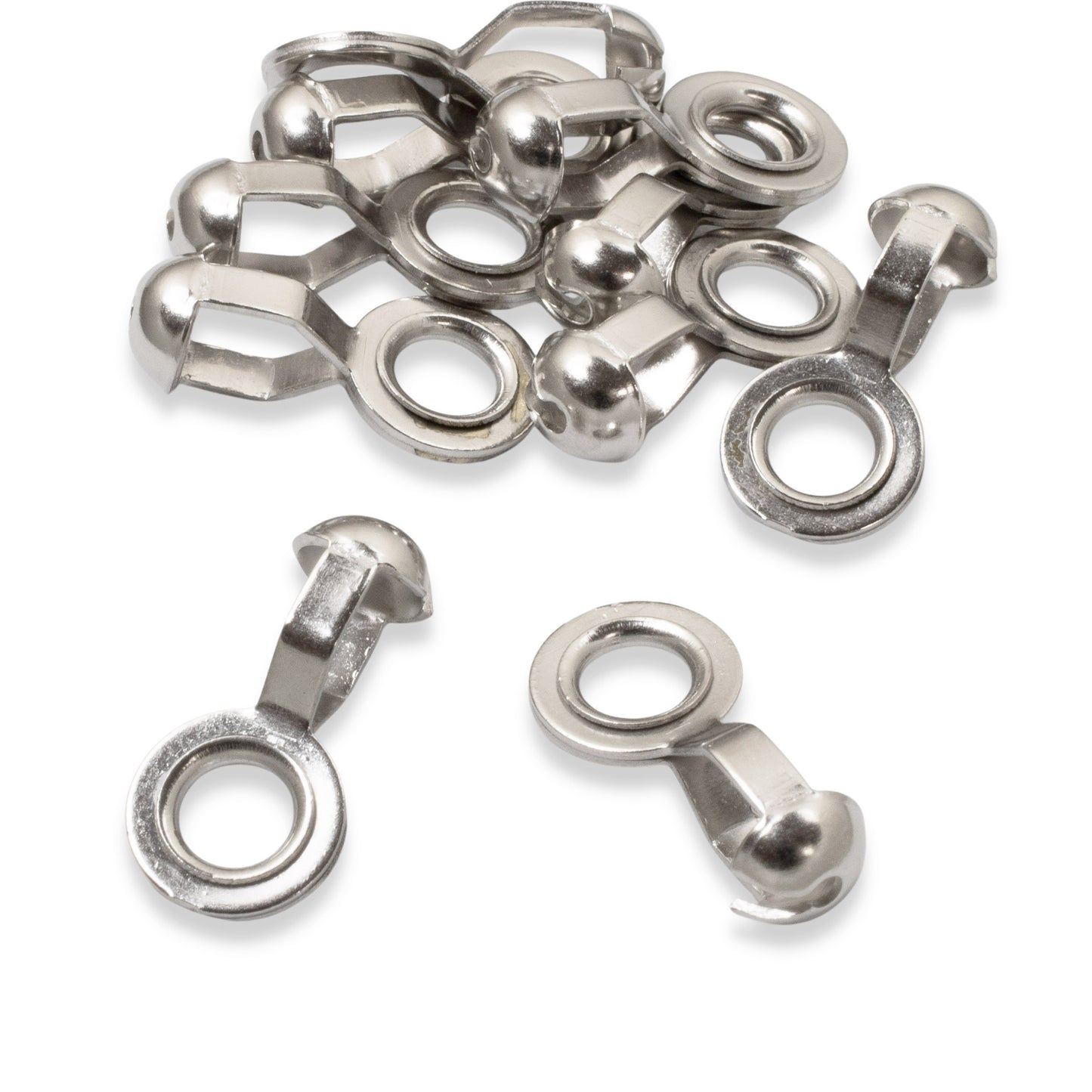 10-Pack Nickel Plated Brass #10 Ball Chain Loop Connectors, Silver Couplings