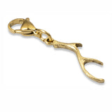 Gold Antler Clip-on Charm, Nature-Inspired Accessory for Bags and Jewelry