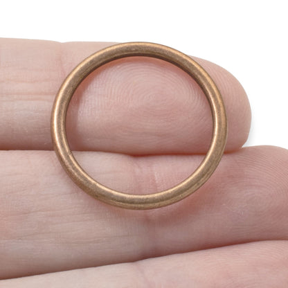 Open Frame Hoop Antique Copper: 25mm Charm Holders 2-Pack Nunn Design USA