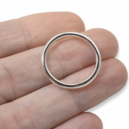 Open Frame Hoop Sterling Silver 25mm Charm Holders 2-Pack Nunn Design USA