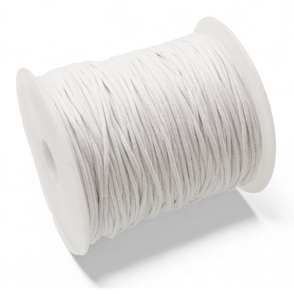 White Waxed Cotton Cord: 1.5mm 100 Yards Macrame Beading String Jewelry Making