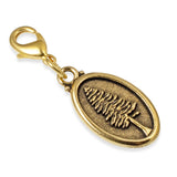 Those Who Wander Clip on Charm, Gold Redwood Tree & Lobster Clasp