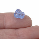 25 Light Blue Trillium Beads - 9mm Czech Glass Flowers - For Handmade Jewelry