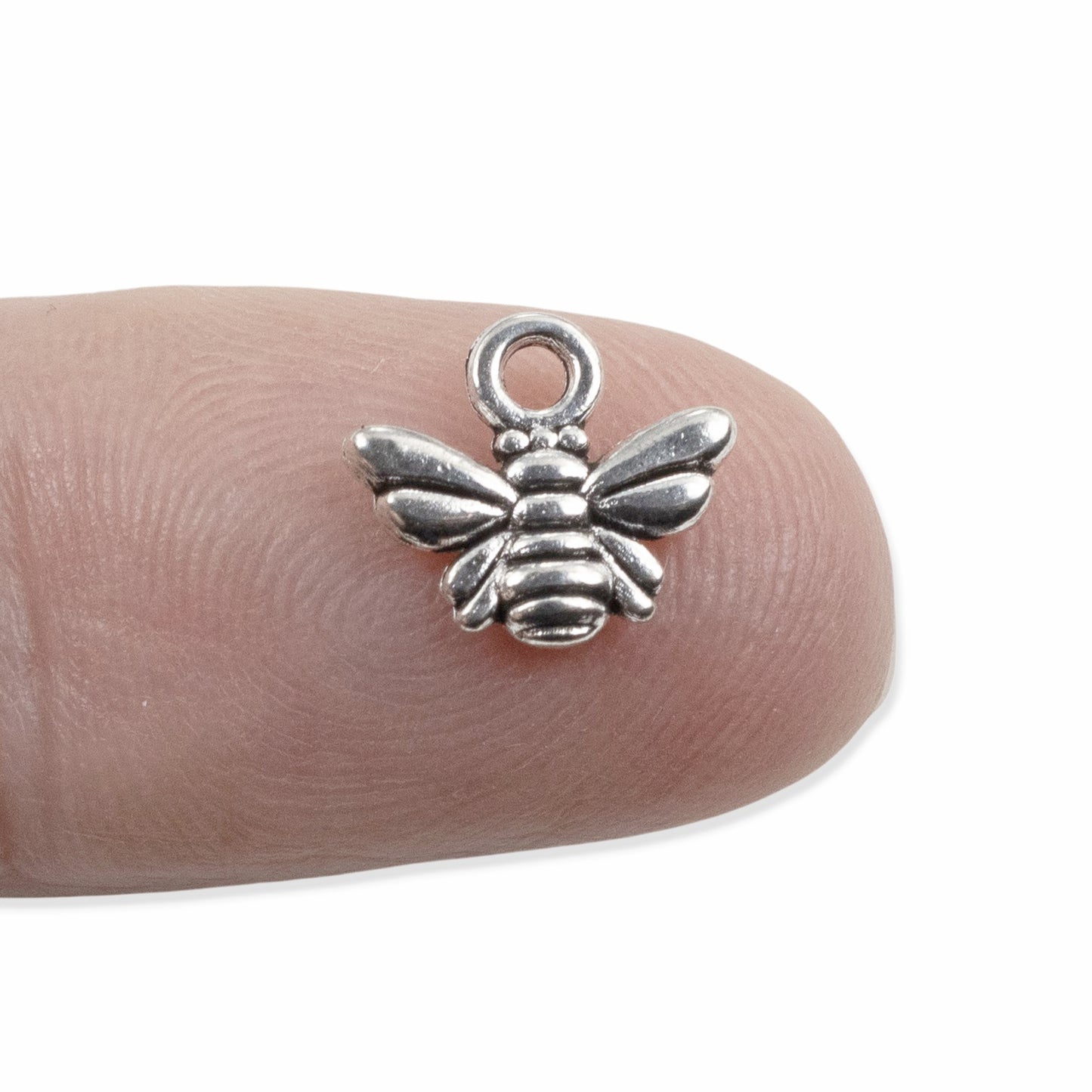 Bee Charms 20-Pack, Antique Silver Metal Botanical Nature DIY Jewelry Supply