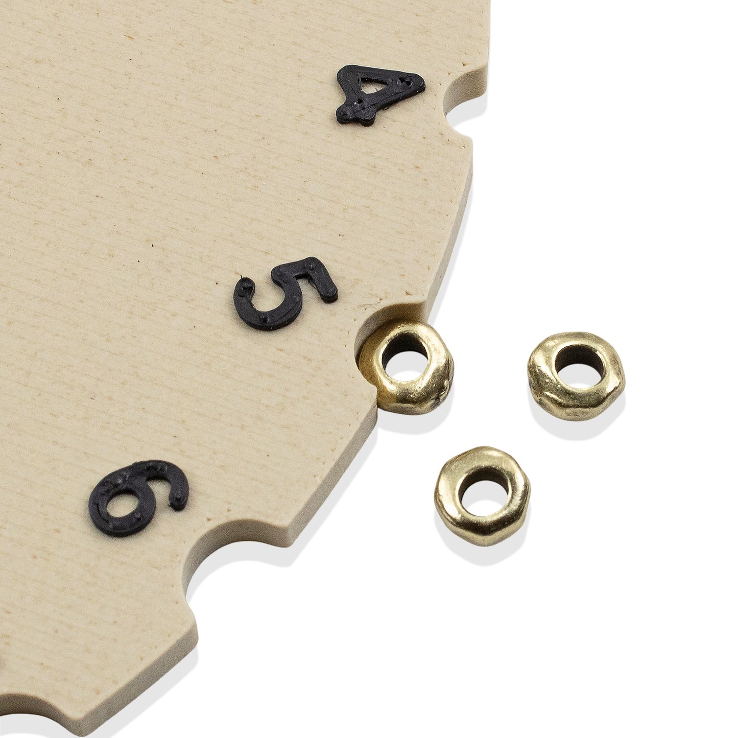 Satin Brass 5mm Nugget Spacer Beads: 2mm Hole for Leather Crafting 20-Pack