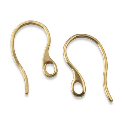 10 Gold-Plated Stainless Steel Ear Wires - Durable 18 Gauge - Modern Earrings