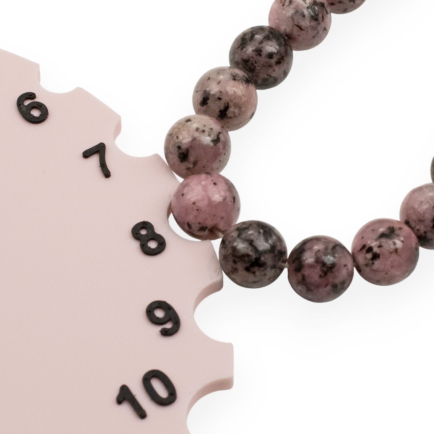Sesame Jasper Beads: Light Pink 8mm Round Natural Stone 15-Inch Strand, 48Pcs Speckled Gemstone