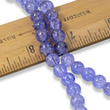 50 Alexandrite Crackle Glass Beads, 8mm Round, Perfect for Jewelry Making