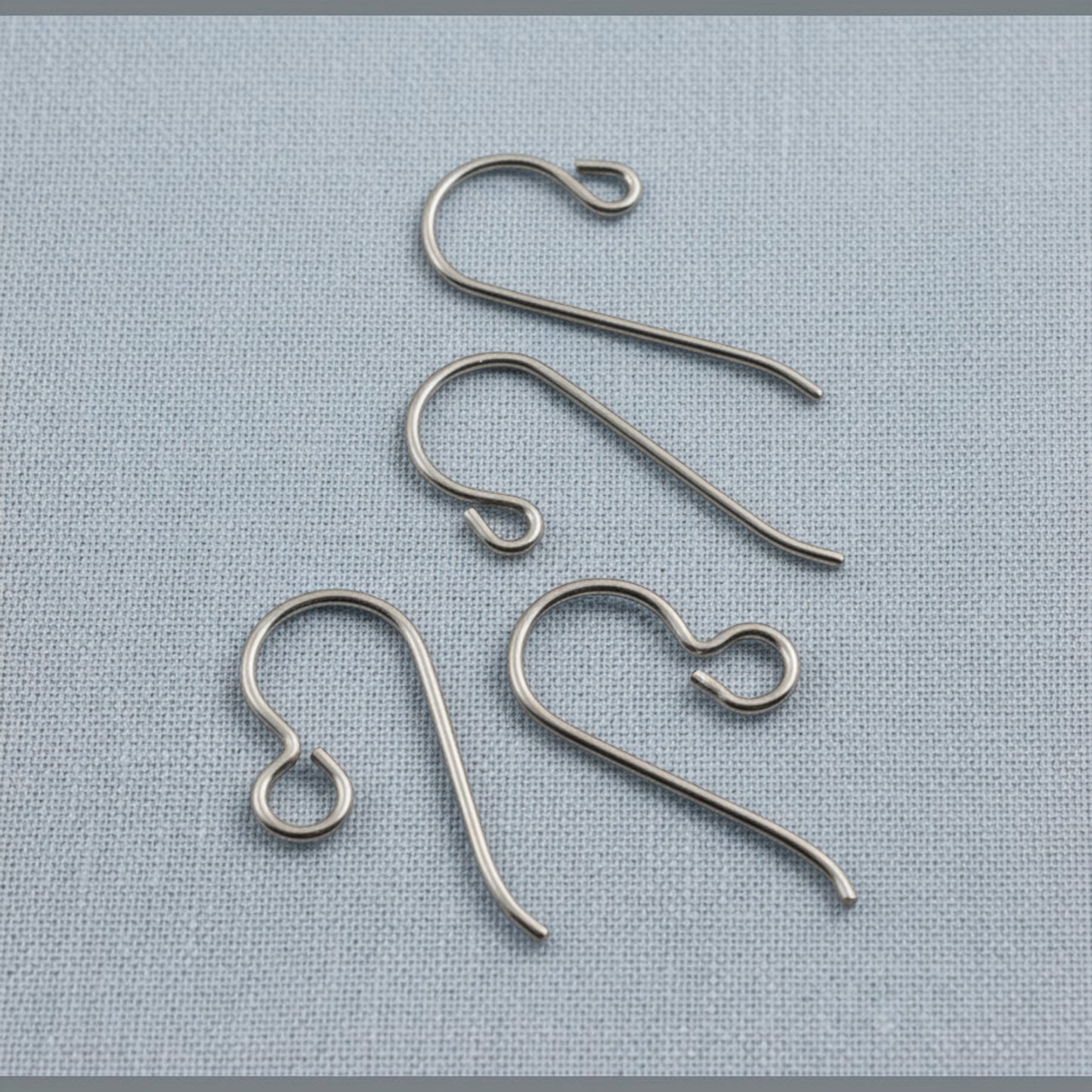 10 Pairs Titanium Ear Wire Starter Set, Hypoallergenic Earring Hooks for Sensitive Ears, Regular & Front Loop Variety