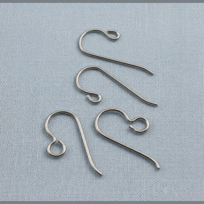 10 Pairs Titanium Ear Wire Starter Set, Hypoallergenic Earring Hooks for Sensitive Ears, Regular & Front Loop Variety