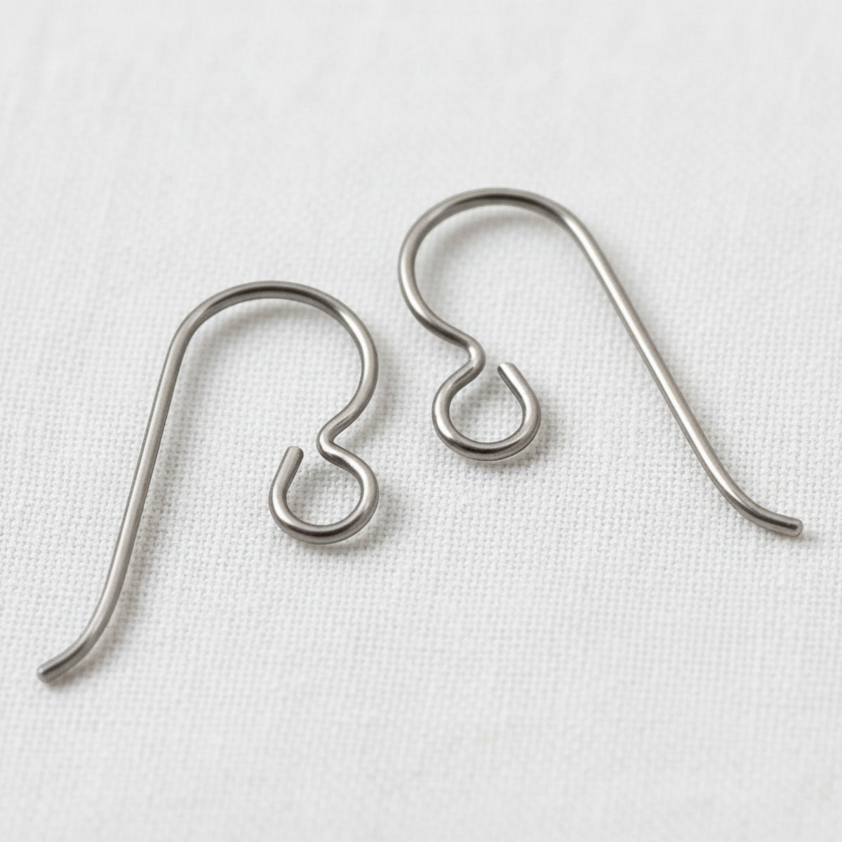 Titanium Ear Wires 50-Pack, Hypoallergenic Earring Hooks USA Made Sensitive Ears