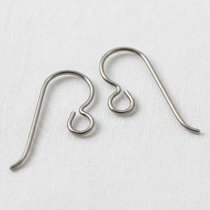 Titanium Ear Wires 50-Pack, Hypoallergenic Earring Hooks USA Made Sensitive Ears
