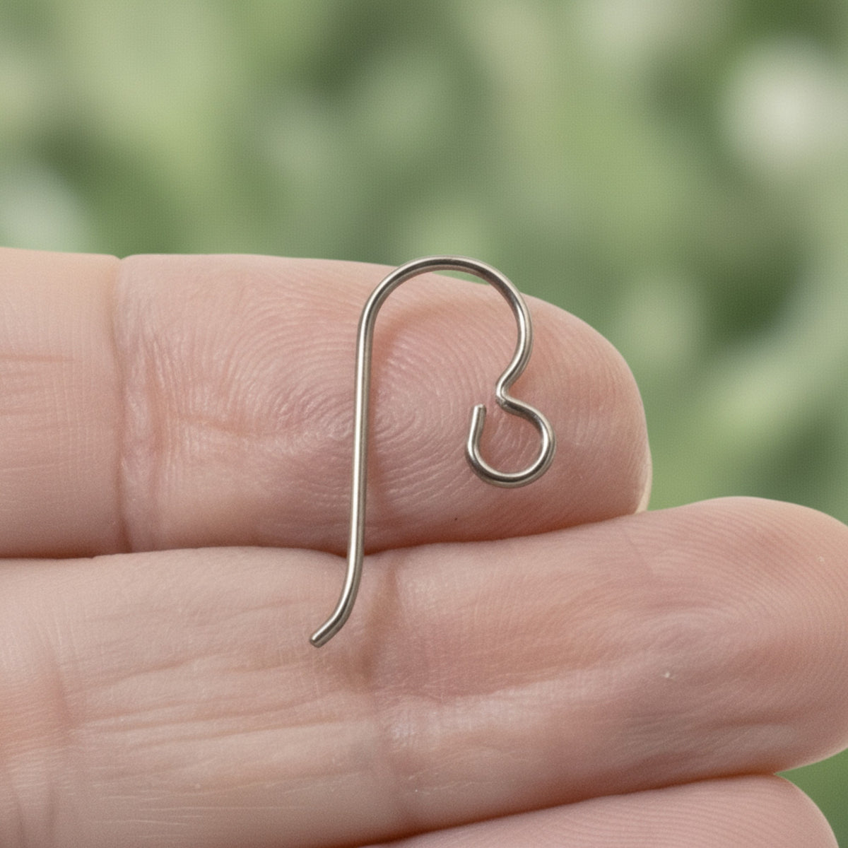 Titanium Ear Wires 50-Pack, Hypoallergenic Earring Hooks USA Made Sensitive Ears