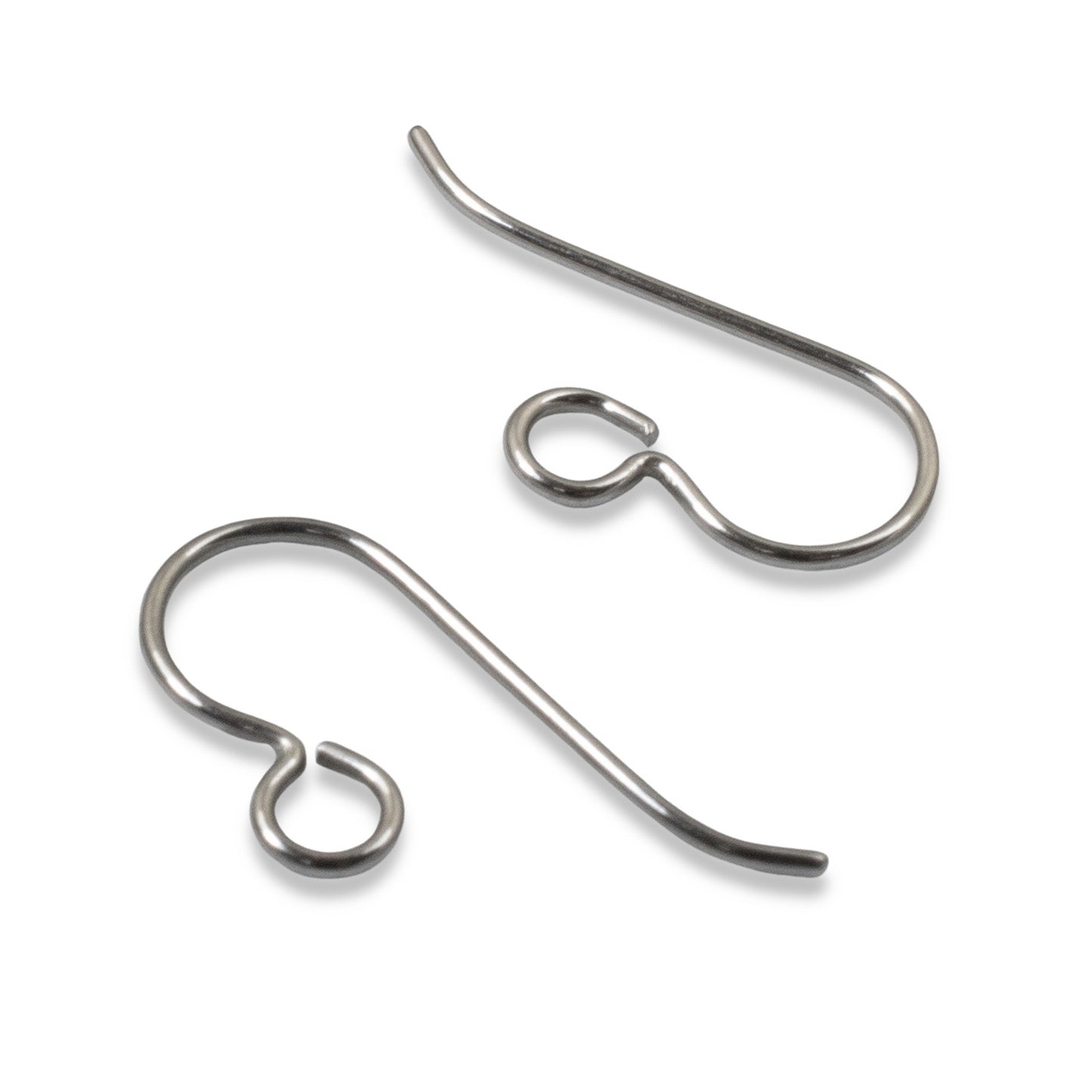 10 Gray Niobium Ear Wires Regular Loop, Hypoallergenic Earring Hooks