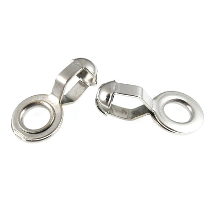 10-Pack Nickel Plated Brass #10 Ball Chain Loop Connectors, Silver Couplings