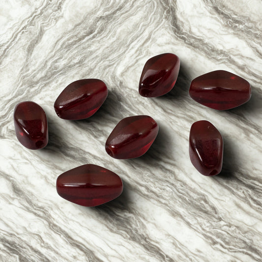 Czech Glass Garnet Beads 50-Pack, Faceted Glass Gems for DIY Jewelry Supplies, Bracelets, Necklaces & Earrings