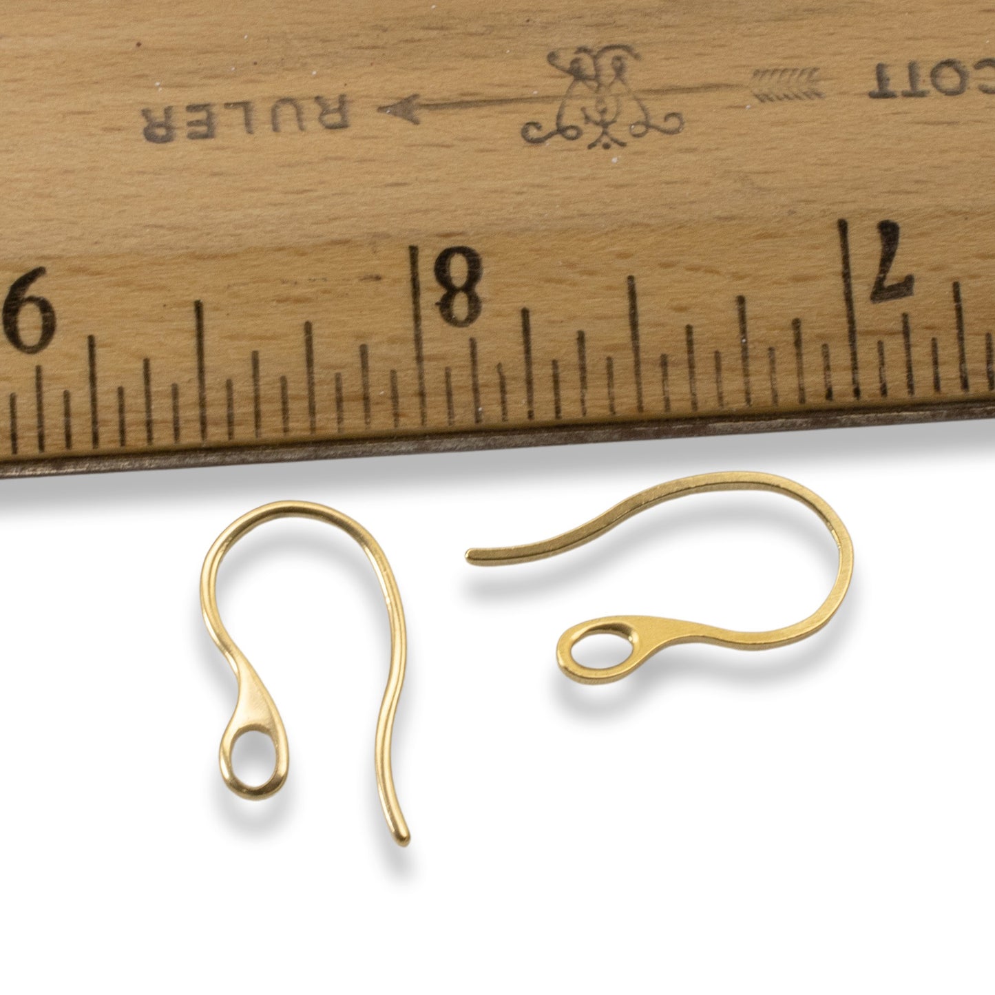 10 Gold-Plated Stainless Steel Ear Wires - Durable 18 Gauge - Modern Earrings