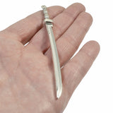 5 Silver Sword Metal Bookmark Blanks, 4 1/4" Long, Personalized Gift for Reader