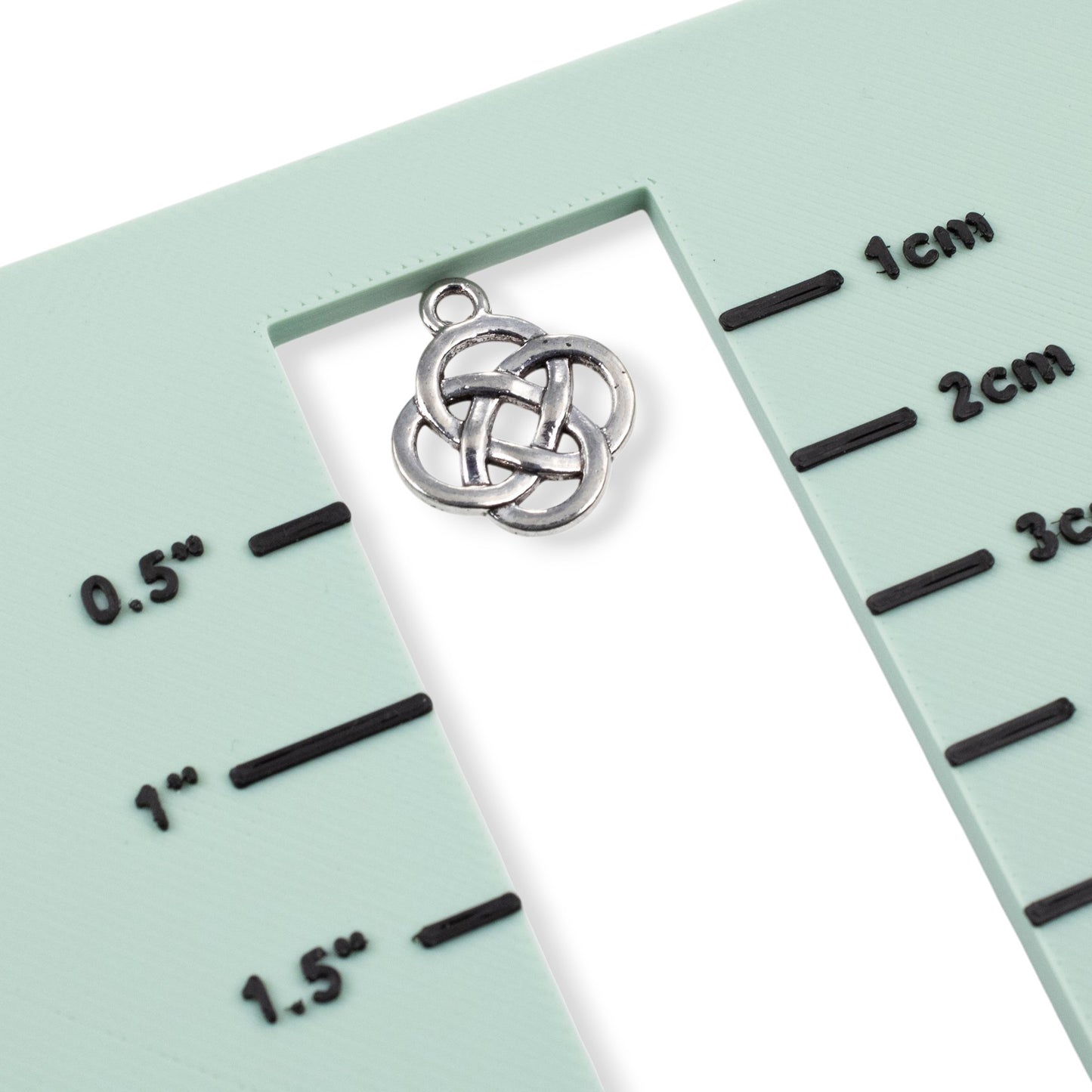 20 Celtic Knot Charms Silver Metal Pendants Irish Heritage DIY Craft Supplies